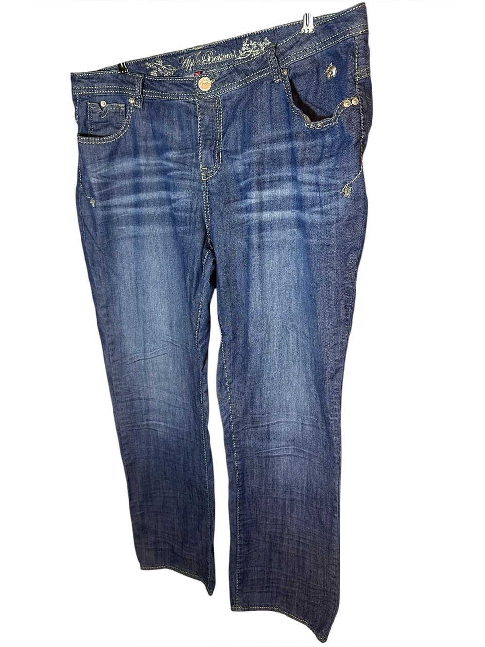 Apple Bottoms blue denim straight-leg jeans Women’s size 22 - Picture 3 of 11